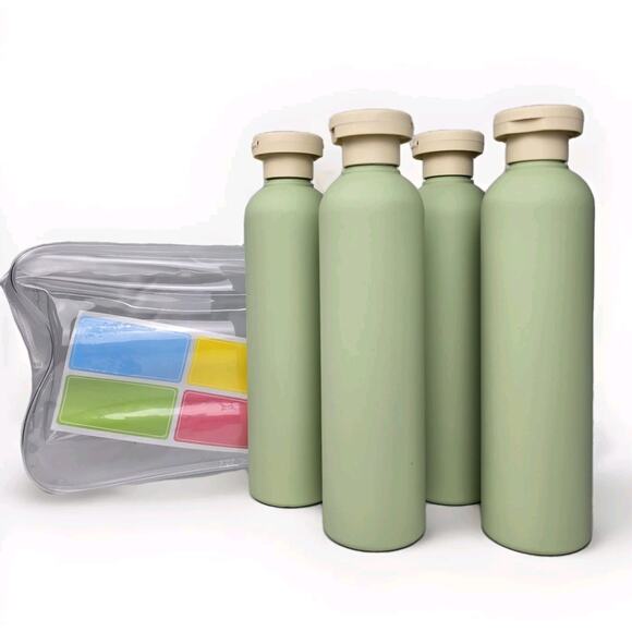 Squeeze Bottles w/Flip Cap, 4Pcs Large Empty Refillable Plastic Leak Proof 8.8oz - Picture 1 of 7